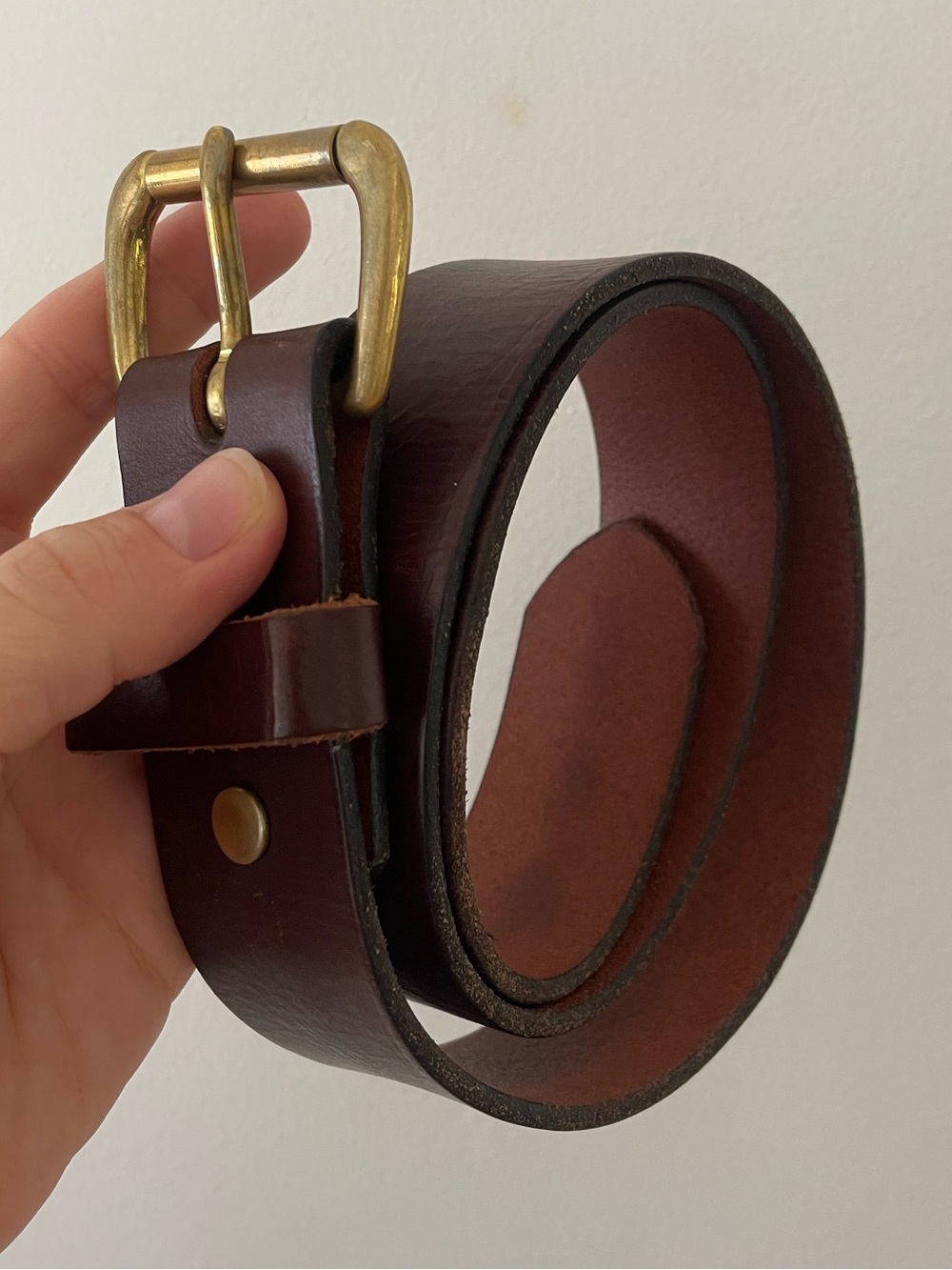 Duluth Pack Brown Leather Belt Size 30